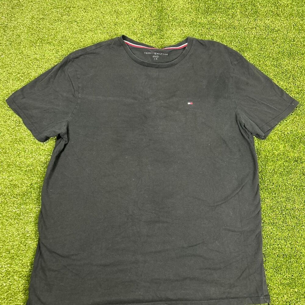 Tommy-hilfiger Men's Black and Navy T-shirt